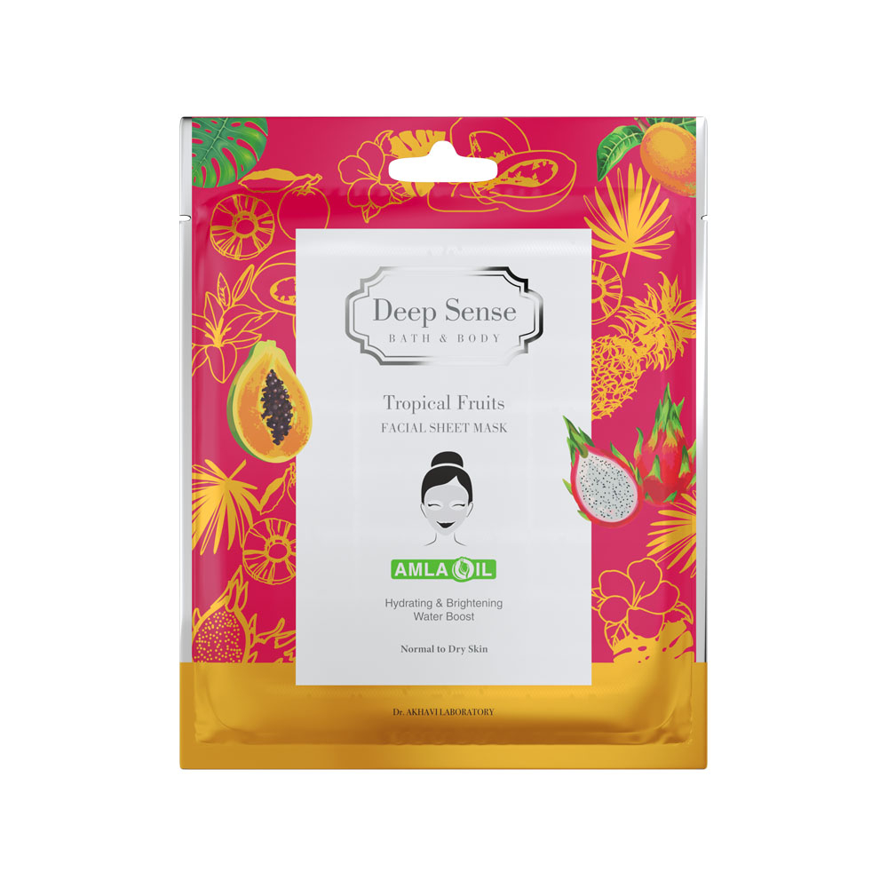 تصویر ماسک ورقه ای دیپ سنس مدل تروپیکال مناسب پوست خشک و خیلی خشک 25 میل